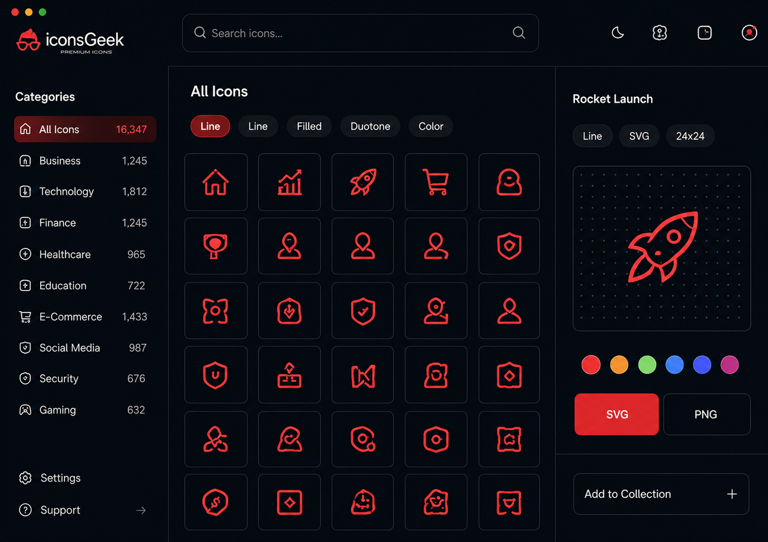 App Dashboard Mockup