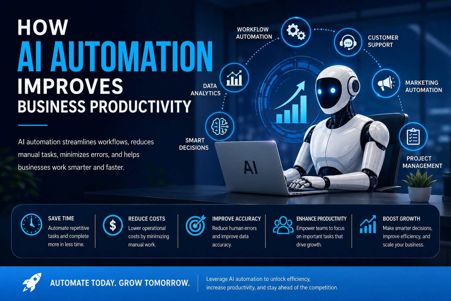 How AI Automation Improves Business Productivity